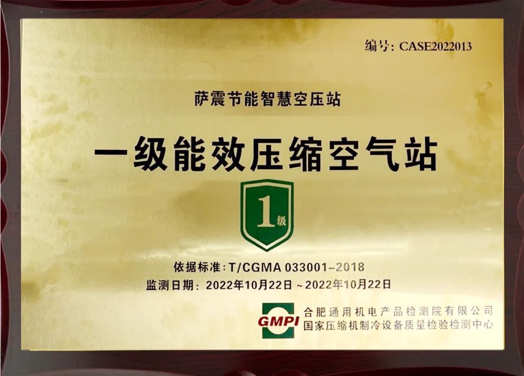 薩震一級(jí)能效壓縮空氣站